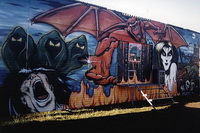 Современное граффити на стене